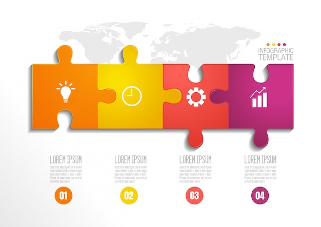 Vecteur modèle infographique d'entreprise