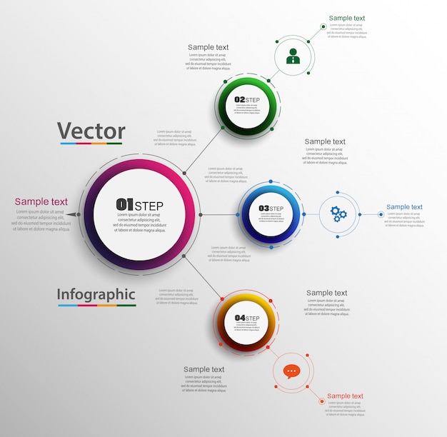 Modèle Infographique Pour Entreprise En Trois étapes