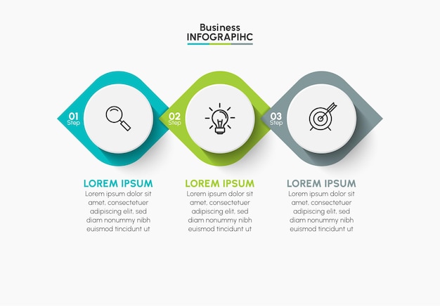 Vecteur modèle infographique de présentation entreprise