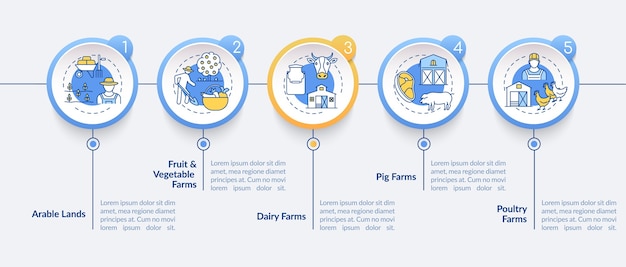 Modèle Infographique De Types De Production Agricole