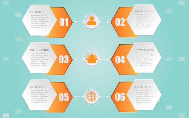 Vecteur modèle infographique