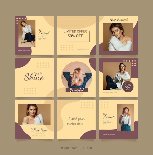 Modèle Instagram Mode Femmes Post Puzzle