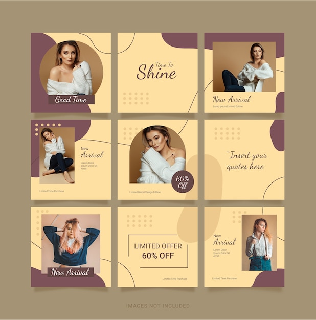 Modèle Instagram Mode Femmes Puzzle Post