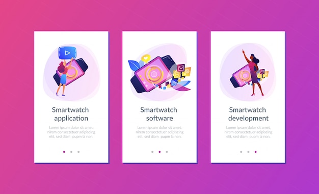 Modèle D'interface D'application De L'application Smartwatch.