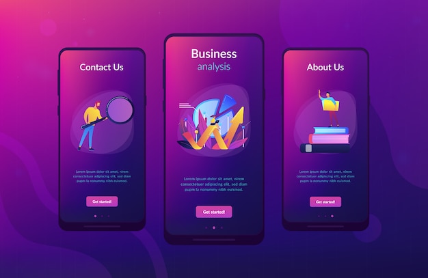Modèle d'interface de l'application Business Analysis IT