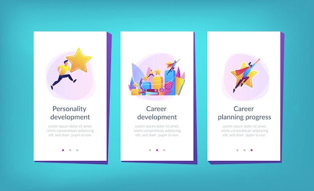 Modèle d'interface d'application de développement de carrière