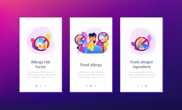 Modèle D'interface D'application Pour Les Allergies Alimentaires.