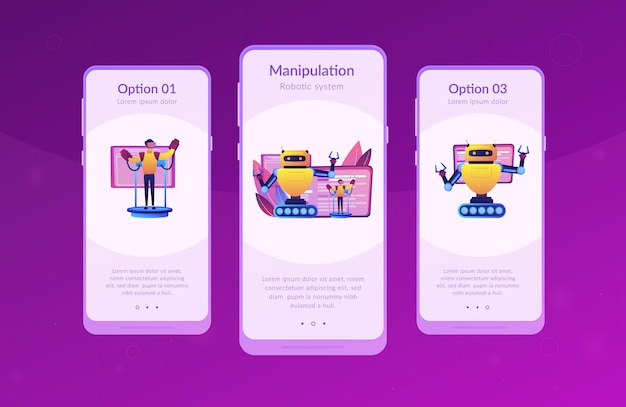Modèle d'interface d'application de robots télécommandés.