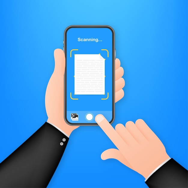 Modèle D'interface De Smartphone Pour Scanner De Documents