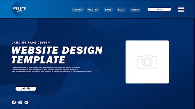 Modèle d'interface utilisateur du site Web