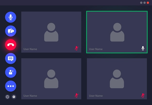 Modèle D'interface Utilisateur D'écran D'appel Vidéo D'interface D'appel Vidéo