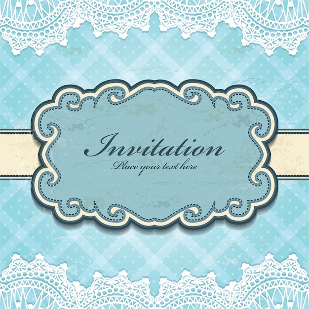 Modèle D'invitation De Cadre Vintage