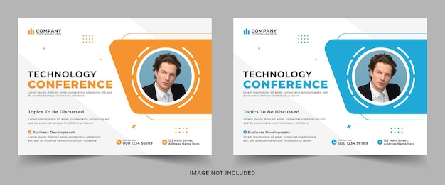Modèle d'invitation à une conférence technologique et à un webinar