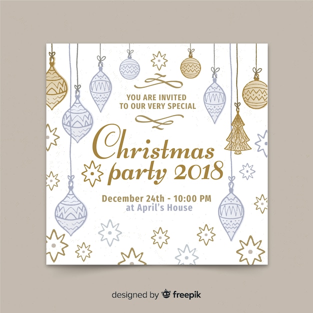 Modèle d'invitation de fête de Noël