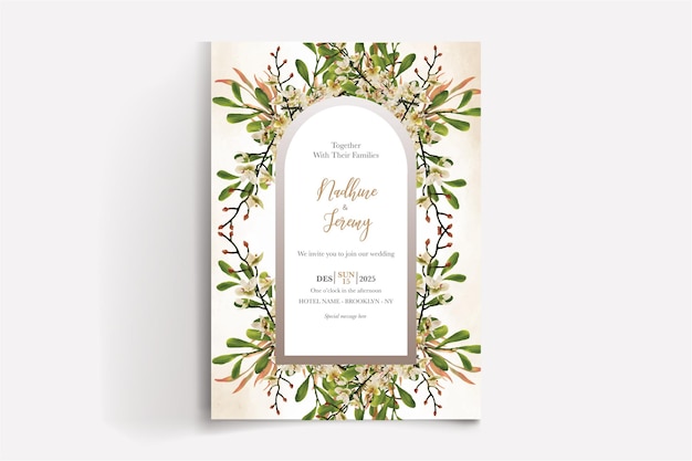 Modèle D'invitation Floral Pour La Douche De Mariée