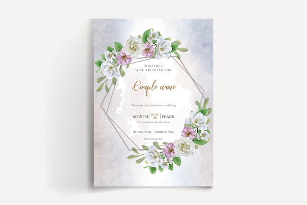 Modèle D'invitation Floral Pour La Douche De Mariée