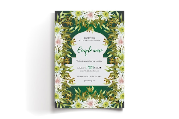 Modèle D'invitation Florale Pour La Douche De Mariée