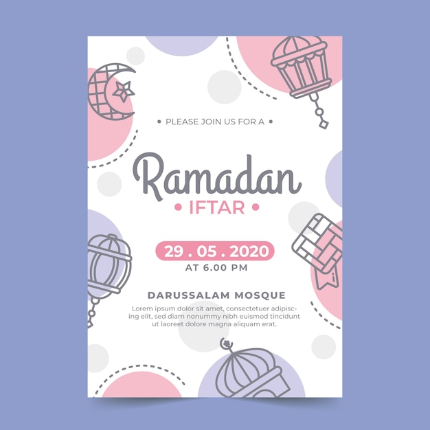 Modèle D'invitation Iftar Ramadan