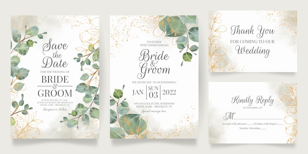 modèle d'invitation de mariage beau cadre floral