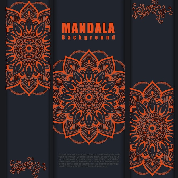 Vecteur modèle d'invitation de mariage avec design mandala