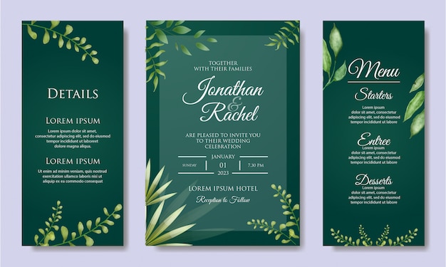 Modèle D'invitation De Mariage Floral Coloré