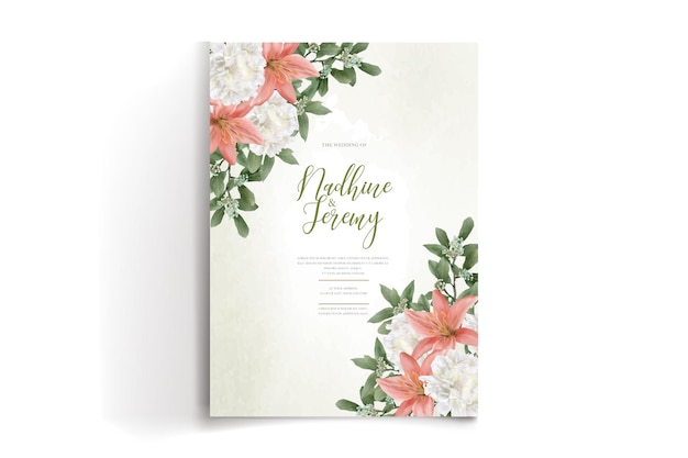 Modèle D'invitation De Mariage Floral