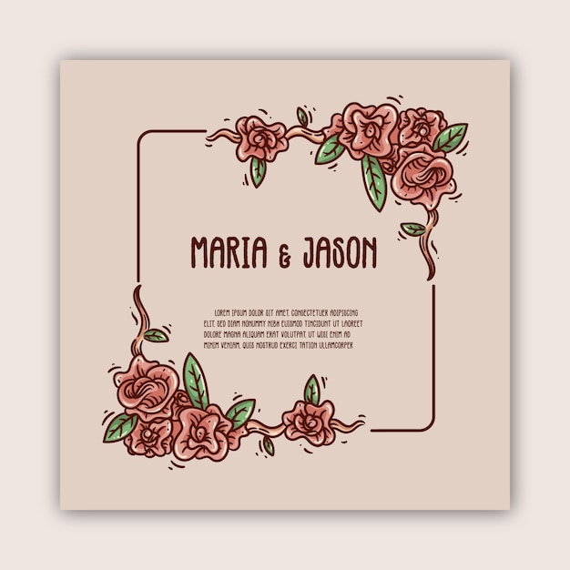 Modèle D'invitation De Mariage Vintage