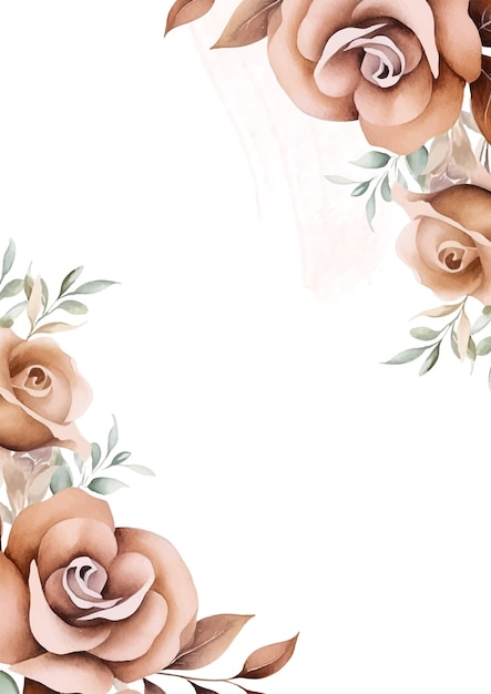 Modèle d'invitation moderne à fond beige et blanc avec des fleurs et des fleurs