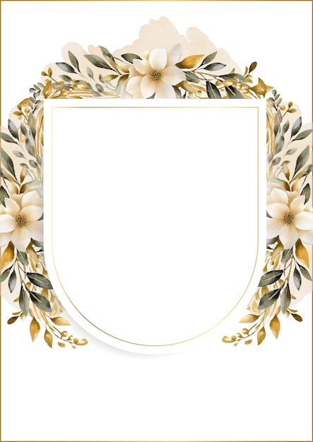 Modèle d'invitation moderne à fond blanc avec des fleurs et des fleurs
