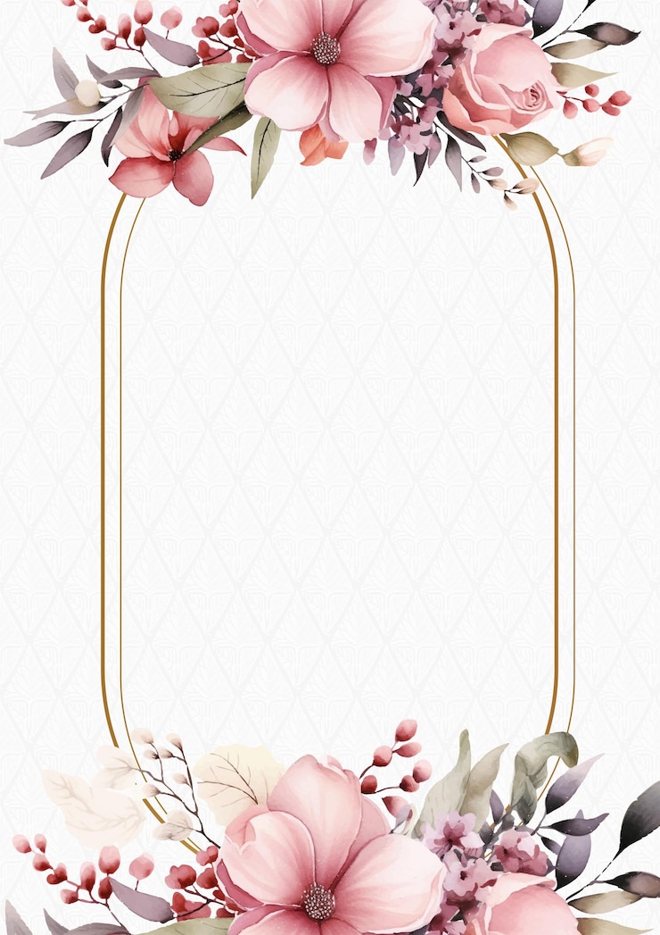 Vecteur modèle d'invitation moderne à fond rose avec des fleurs et des fleurs