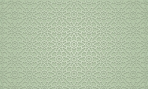 Modèle islamique Ramadan 3d sans couture dans le style arabe Illustration vectorielle