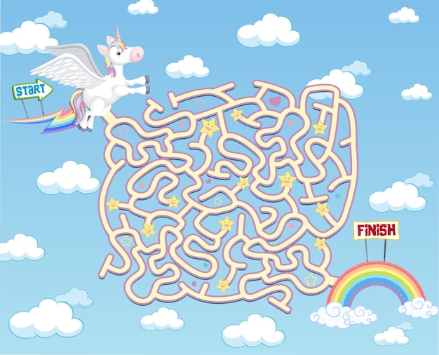 Modèle de jeu de labyrinthe pour les enfants