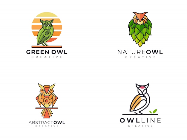 Modèle De Jeu De Logo Hibou Créatif Unique