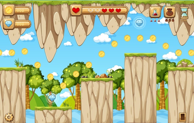 Modèle de jeu Scène de la nature