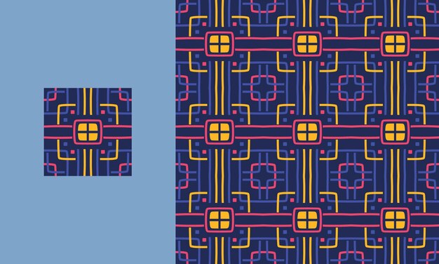 Vecteur modèle de labyrinthe sans couture dans une forme géométrique abstraite illustration de fond