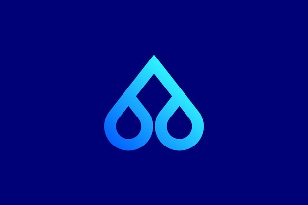 Un Modèle De Lettre De Conception De Logo De Goutte D'eau