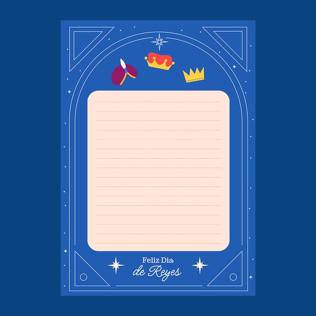 Modèle De Lettre Plate Pour Reyes Magos