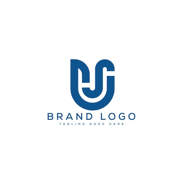 Modèle de lettre vectorielle de conception de logo américain pour la marque