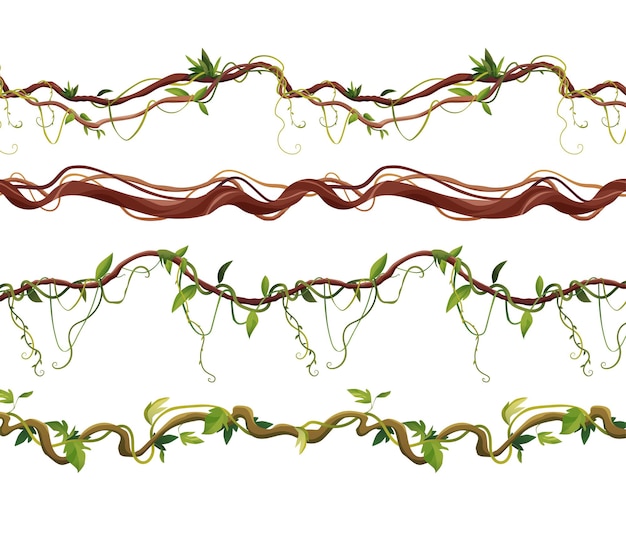 Modèle De Liane Ou De Vigne Sans Soudure Pour Les Jeux 2d Plantes Grimpantes Tropicales De La Jungle