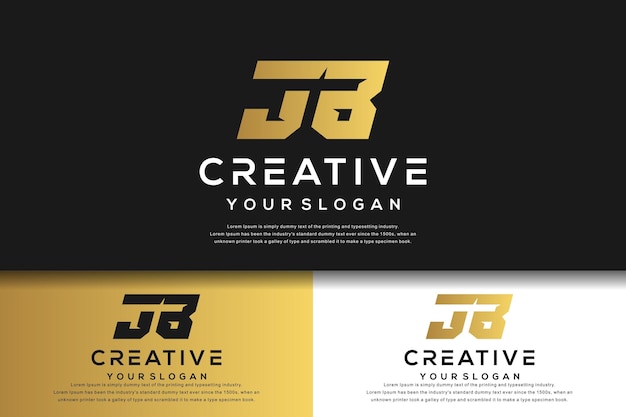 Modèle De Logo Abstrait Lettre Monogramme Jb