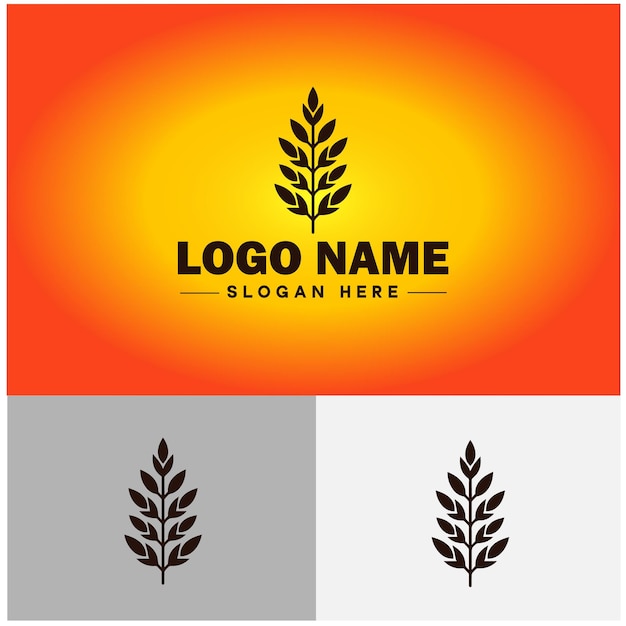 Vecteur le modèle de logo de l'agriculture des plantes d'arbre