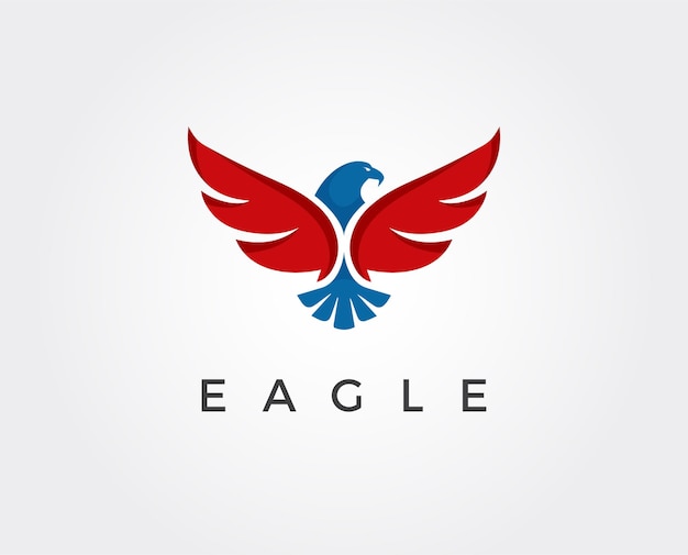 Modèle de logo aigle minimal - illustration vectorielle