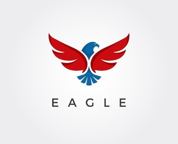 Modèle De Logo Aigle Minimal - Illustration Vectorielle