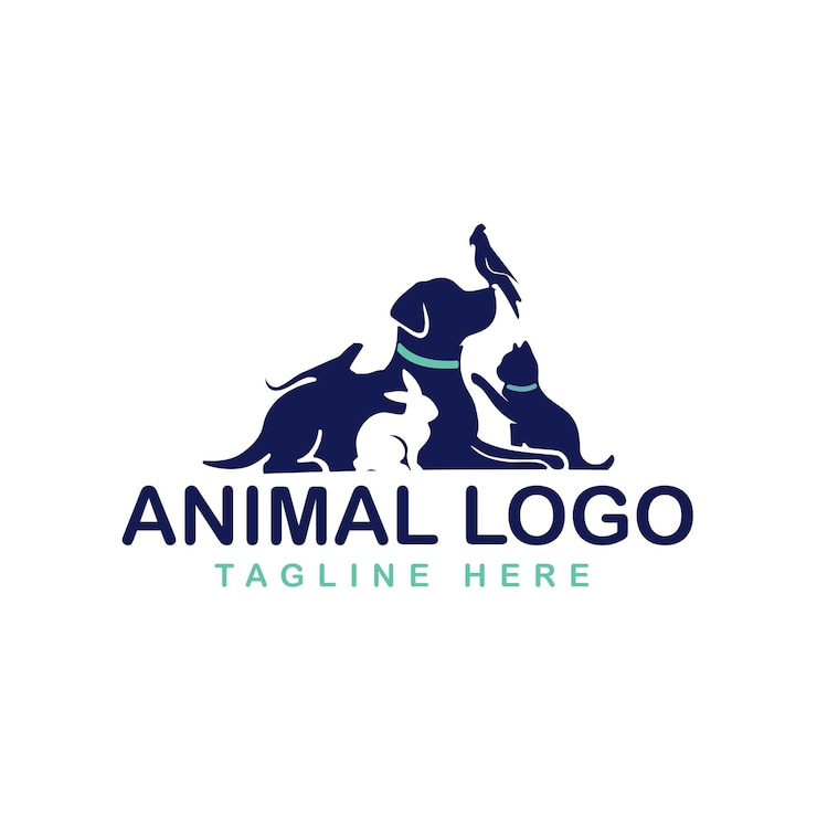 Vecteur modèle de logo animal chat chien boutique animal
