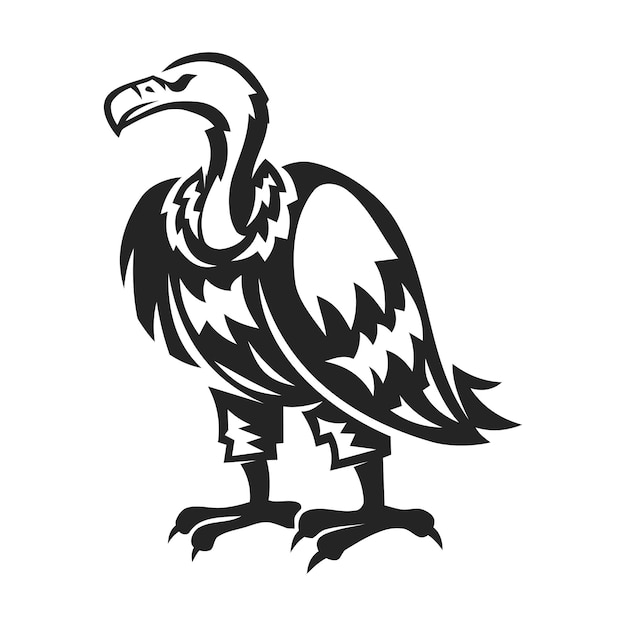 Vecteur le modèle de logo de l'animal vautour icône d'identité de marque isolée abstrait graphique vectoriel