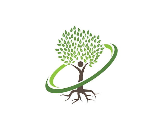 Modèle De Logo Arbre Icône