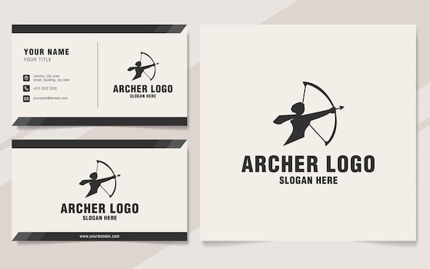 Modèle De Logo Archer Sur Le Style Monogramme