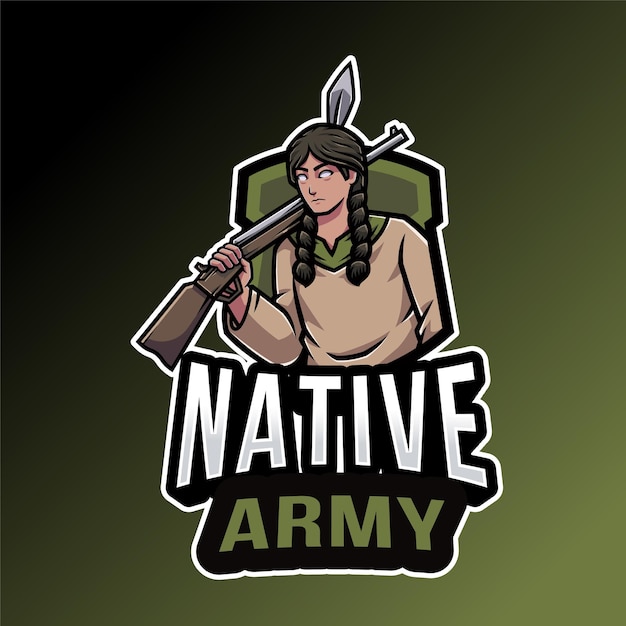 Modèle De Logo De L'armée Indigène