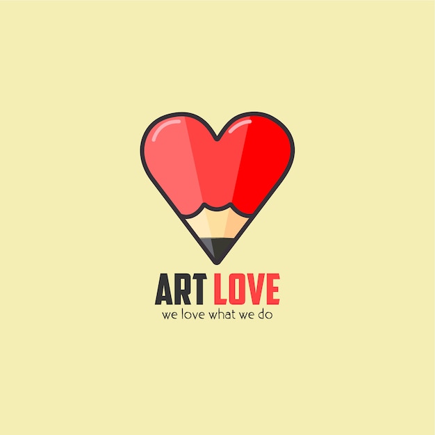 Modèle De Logo Art Love