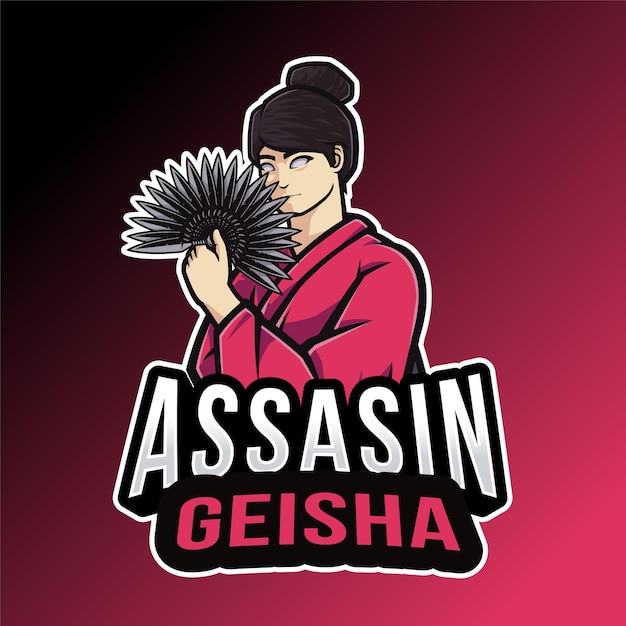 Modèle De Logo Assassin Geisha